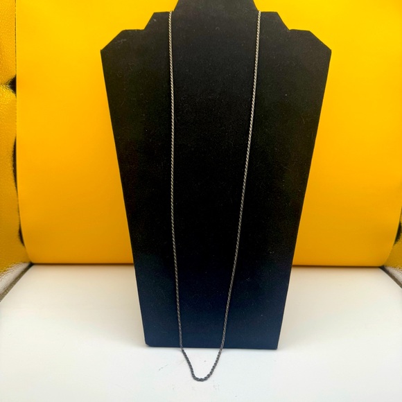 Vtg Italy 925 Sterling Silver Rope Chain Necklace 30in 3mm - Picture 1 of 8